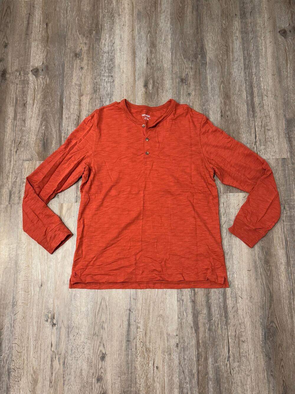 UNTUCKit Men's Yannik Button Henley Long Sleeve Shirt Size Large